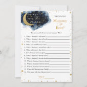 Over de Maan Baby shower Spel Wie Weet Mama Vlieg Kaart (Voorkant)