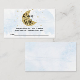 Over de maan | Baby shower van jongens — luierspoe Informatiekaartje