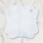 Over de maan | Baby shower voor jongens Bedankjes Labels (Achterkant)