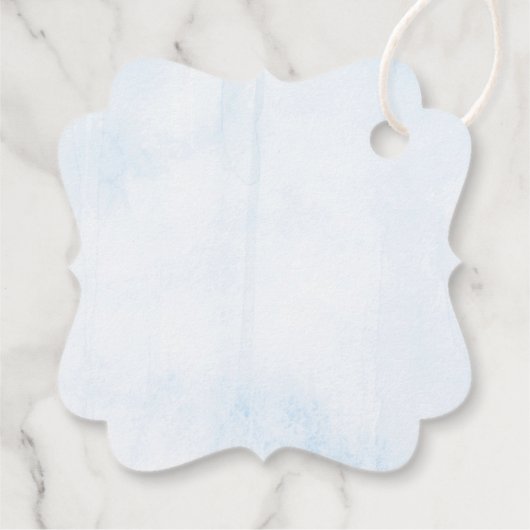 Over de maan | Baby shower voor jongens Bedankjes Labels (Achterkant)