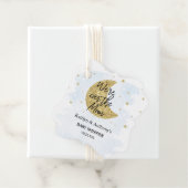 Over de maan | Baby shower voor jongens Bedankjes Labels (In situ)