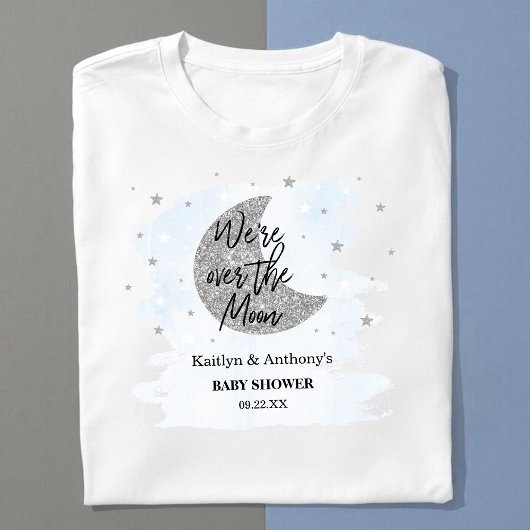 Over de maan | Baby shower voor jongens T-shirt