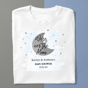 Over de maan Baby shower voor jongens T-shirt