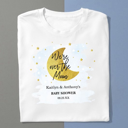 Over de maan | Baby shower voor jongens T-shirt