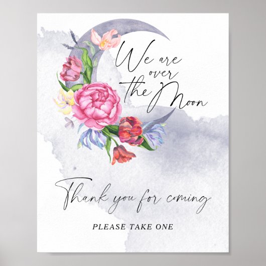 Over de maan Bedankt voor uw komst Poster (Voorkant)