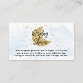 Over de maan | Beeldscherm voor Baby shower van jo Informatiekaartje (Voorkant)