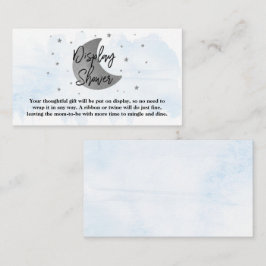 Over de maan | Beeldscherm voor Baby shower van jo Informatiekaartje