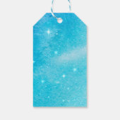 Over de Maan Blauw Baby shower Dank U Label Cadeaulabel (Achterkant)