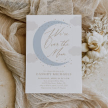 Over de Maan Blauw Baby Shower