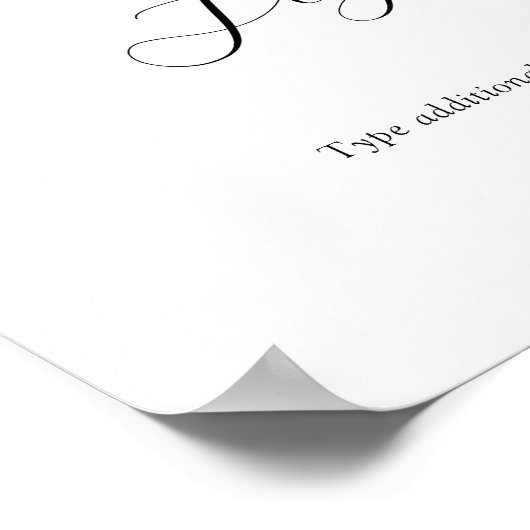 Over de Maan Blauw Custom Text Sign Poster (Hoek)