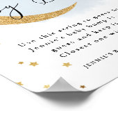 Over de Maan Blauw Meet de Bump Shower Game Poster (Hoek)