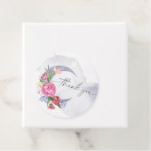 Over de maan Bloemen babyshower bedankt Bedankjes Labels (In situ)