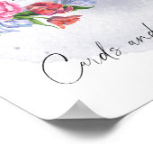 Over de maan Bloemen Kaarten en Cadeaus Poster (Hoek)