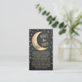 Over de maan | Boeken van Baby shower voor Baby Informatiekaartje (Staand voorkant)