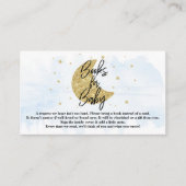 Over de maan | Boeken voor Baby shower van jongens Informatiekaartje (Voorkant)