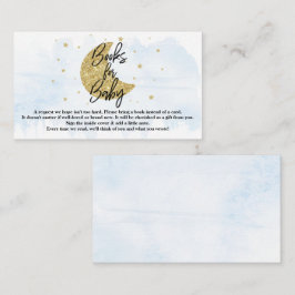 Over de maan | Boeken voor Baby shower van jongens Informatiekaartje