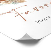 Over de maan Boho bloemstuk Favorieten Bord Poster (Hoek)