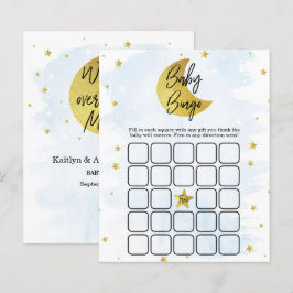 Over de maan | Boys Baby shower Bingo