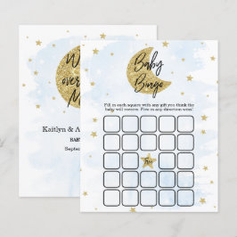 Over de maan | Boys Baby shower Bingo