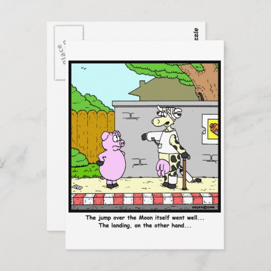 Over de maan briefkaart (Voorkant / Achterkant)