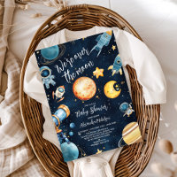 Over de Maan Celestial Baby shower Navy