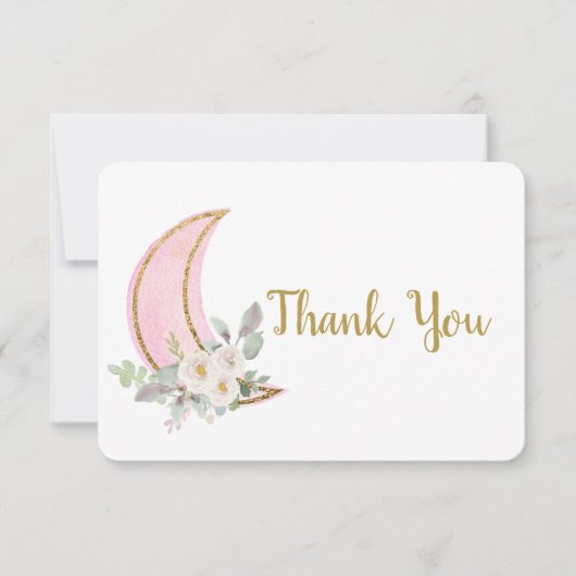 Over de maan Dank je kaart (Voorkant)