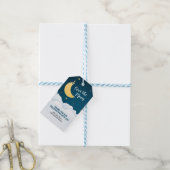 Over de maan dank je wel gunst cadeaulabel (Met Touw)
