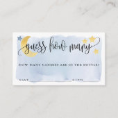 Over de maan denk je dat Blauw weet hoeveel Kaart  (Voorkant)