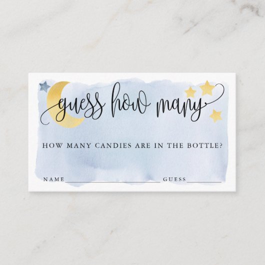 Over de maan denk je dat Blauw weet hoeveel Kaart (Voorkant)