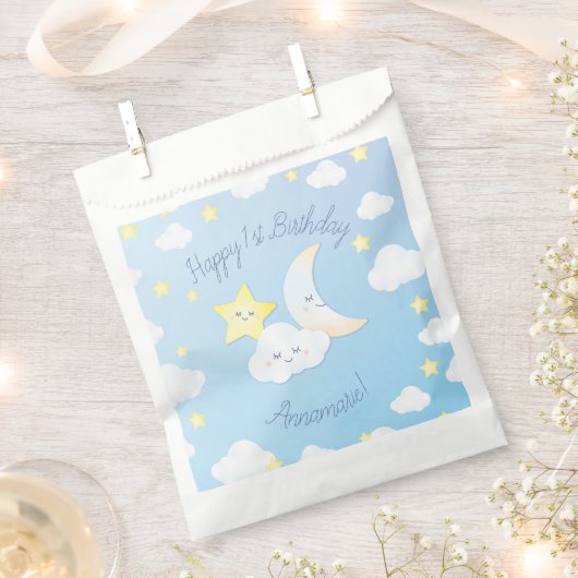 Over de Maan en de Stars Birthday Party Bedankzakje (Geknipt)