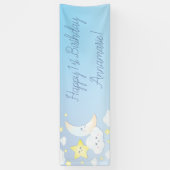 Over de Maan en de Stars Birthday Party Spandoek (Verticaal)