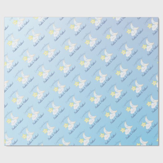 Over de maan en de sterren cadeaupapier (Vlak)