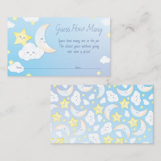 Over de maan en de sterren informatiekaartje (Voorkant / Achterkant)