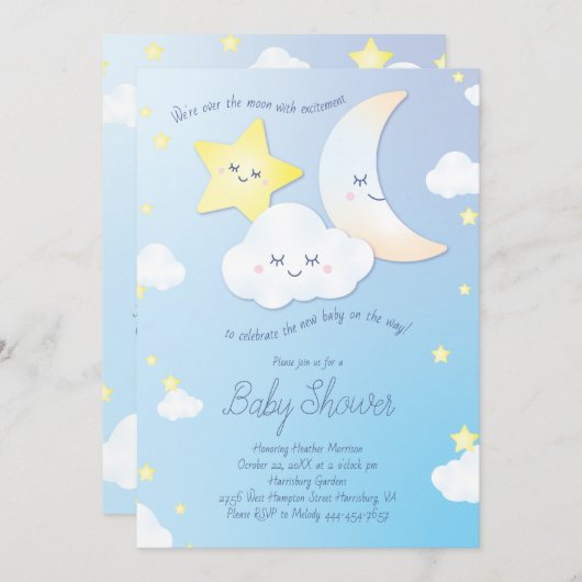 Over de maan en de sterren kaart (Voorkant / Achterkant)