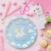 Over de maan en de sterren papieren bordje (Feest)