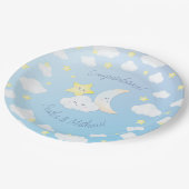 Over de maan en de sterren papieren bordje (Gekanteld)