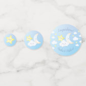 Over de Maan en Sterren Baby shower Confetti (Voorkanten)