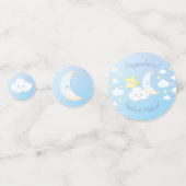 Over de Maan en Sterren Baby shower Confetti (Achterkanten)