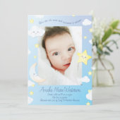 Over de Maan en Sterren Geboorteaankondiging Kaart (Staand voorkant)