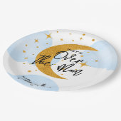 Over de maan fantasie kinderen Verjaardag Papieren Bordje (Gekanteld)