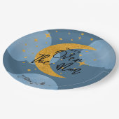 Over de maan fantasie kinderen Verjaardag Papieren Bordje (Gekanteld)