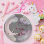 Over de maan fantasie kinderen verjaardag papieren bordje (Feest)