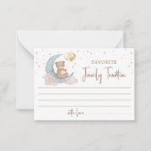 Over de maan Favoriete familie Tradities kaart Notitiekaartje (Voorkant)