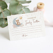 Over de maan Favoriete familie Tradities kaart Notitiekaartje