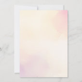 Over de maan | Floral Baby shower Kaart (Achterkant)