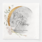 Over de maan floral boho gender neutraal servet (Voorkant)