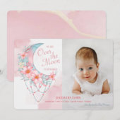 Over de Maan Foto Geboorteaankondiging Aankondiging (Voorkant / Achterkant)