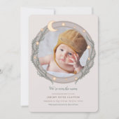 Over de Maan Foto Geboorteaankondiging Aankondiging (Voorkant)