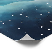 Over de maan galaxy baby shower welkomstbord poster (Hoek)