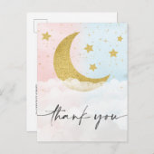 Over de maan gender onthullen briefkaart (Voorkant / Achterkant)